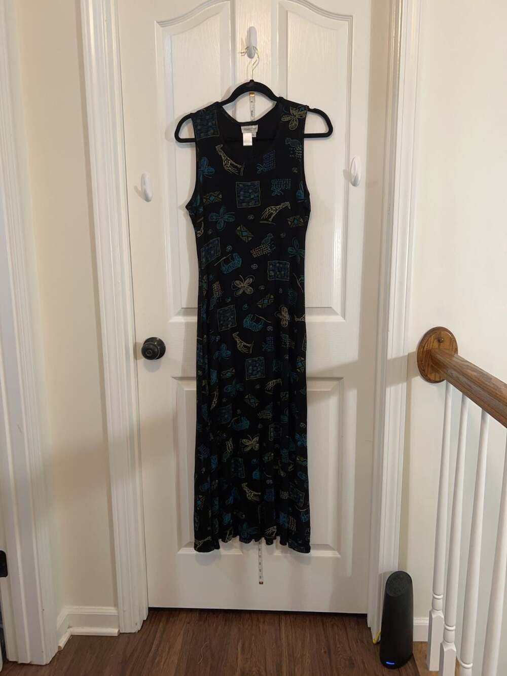 Coldwater Creek Novelty Safari Print Maxi Dress (L)